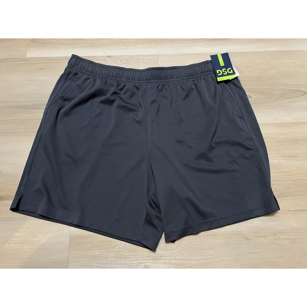 DSG Mens All Purpose Training Shorts 100% Polyester Size XL Dark Gray